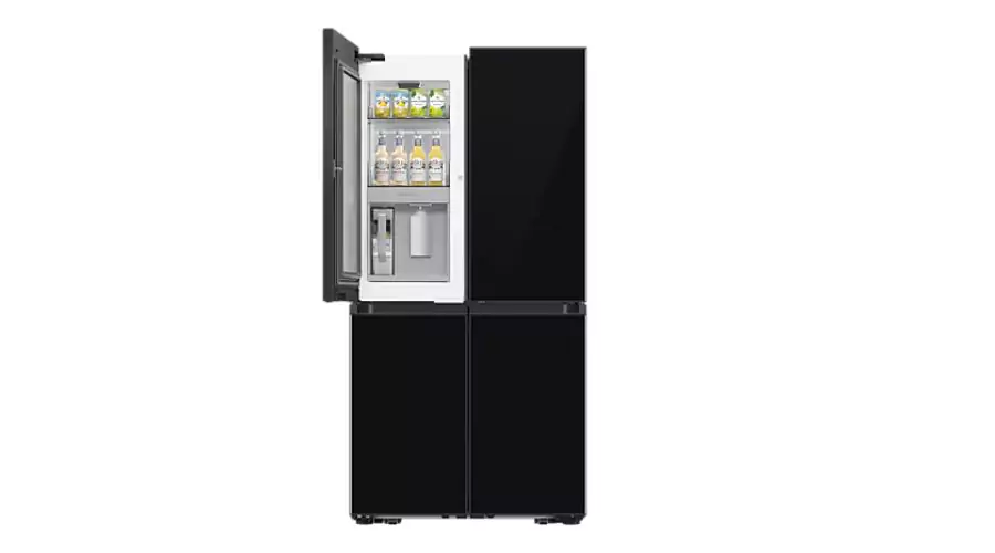 Samsung Bespoke See Thru Door RF65DB970E22 French Style Smart Fridge Freezer - Clean Black