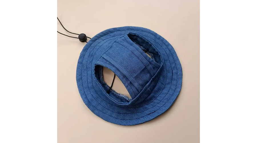Denim Pet Bucket Hat With Ear Hole 