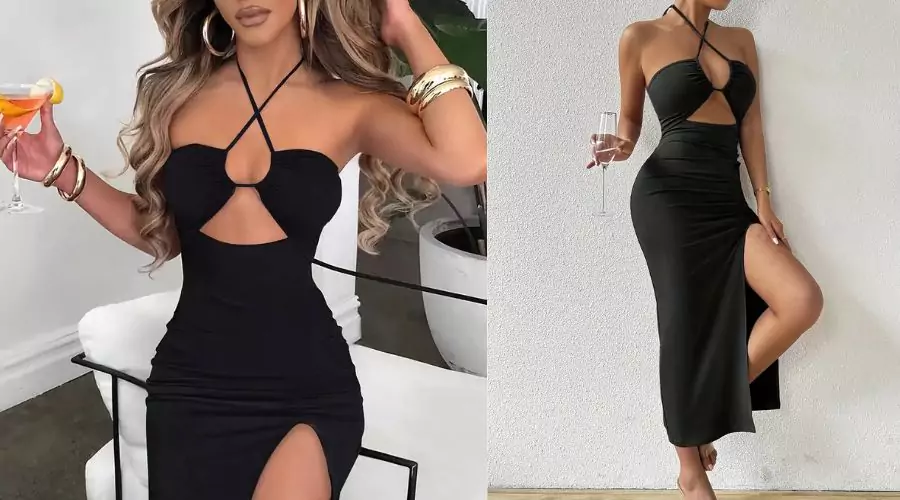 Stretchy Black Bodycon Dress 
