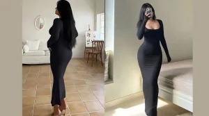 Form-Fitting, Ultra-Long Women’s Autumn Dress