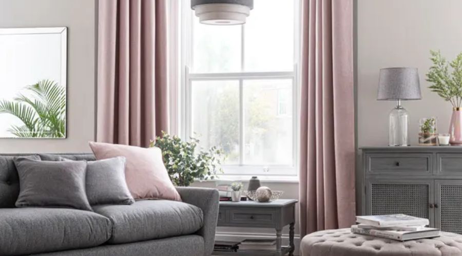 Luna Brushed Blackout Eyelet Curtains