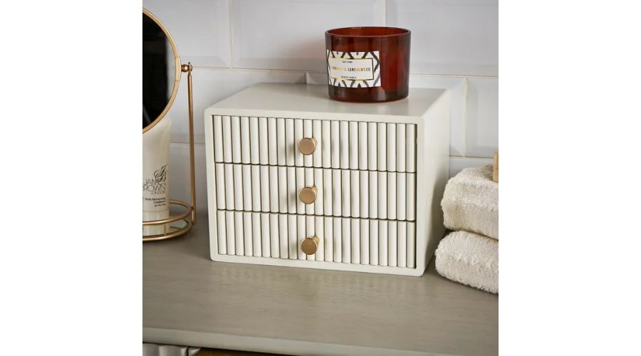 Modern Luxe Ribbed Desktop Storage