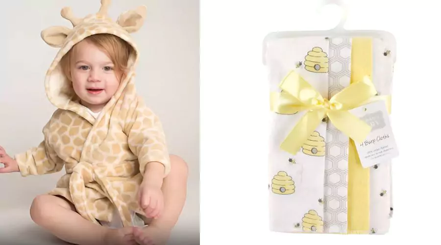 Hudson Baby Infant Cotton Flannel Burp Cloths