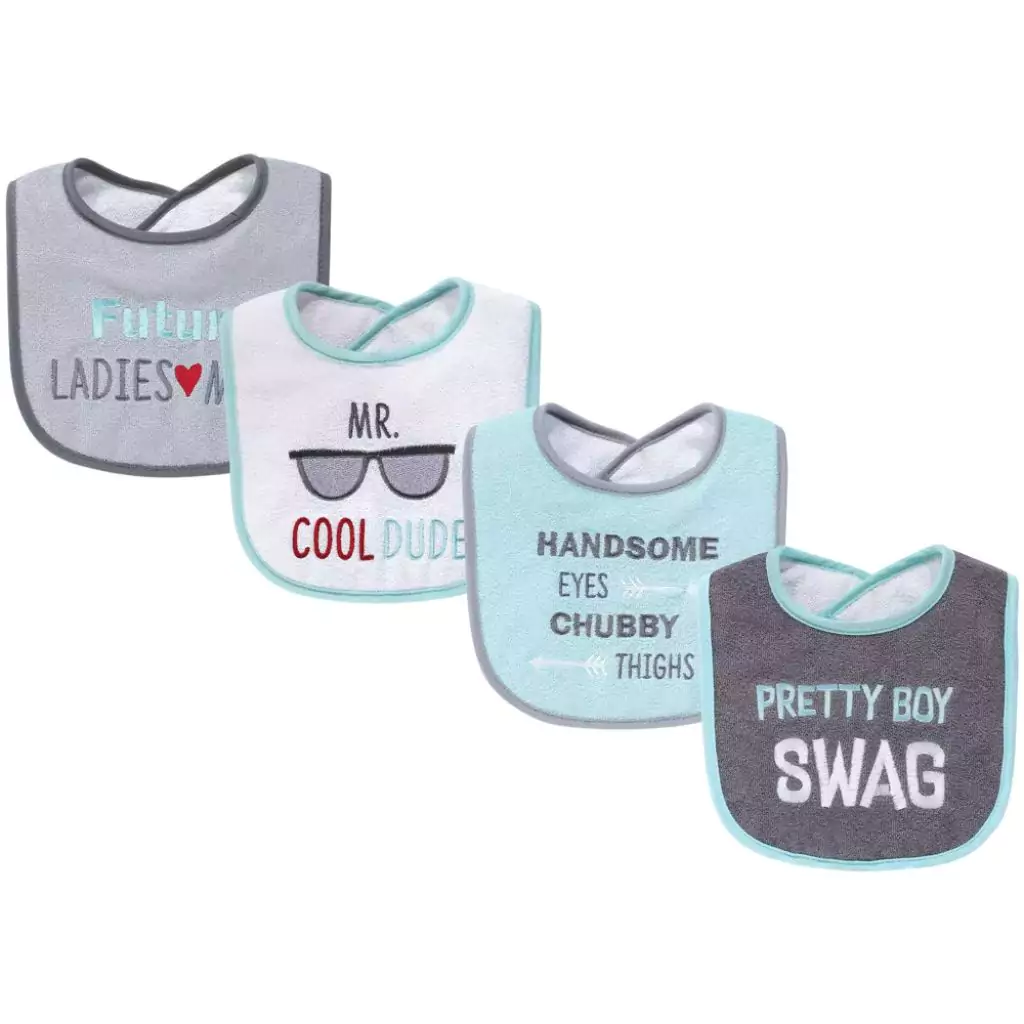 Hudson Baby Infant Boy Cotton Terry Drooler Bibs