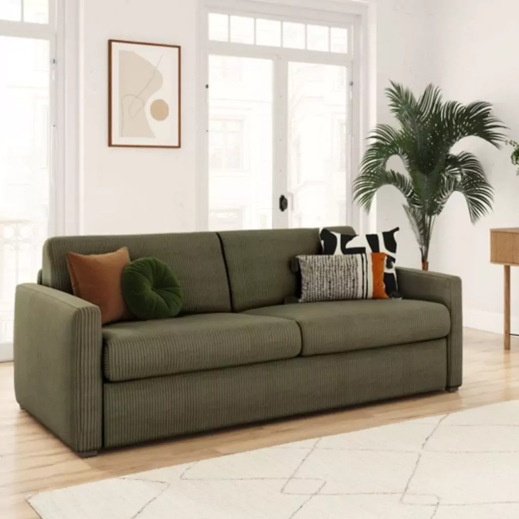 3-seater Straight Convertible Sofa Bed