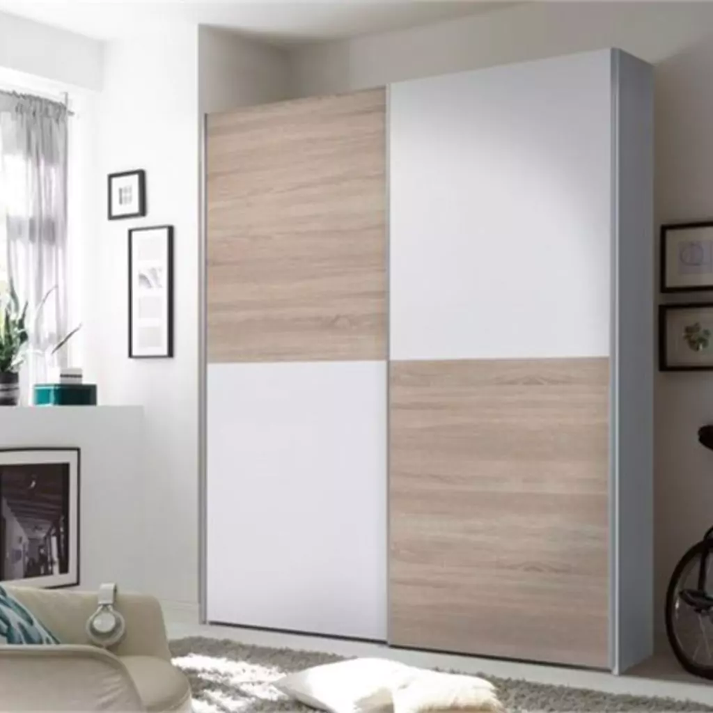 2 Sliding Door Wardrobe 196x170 cm Cambria White