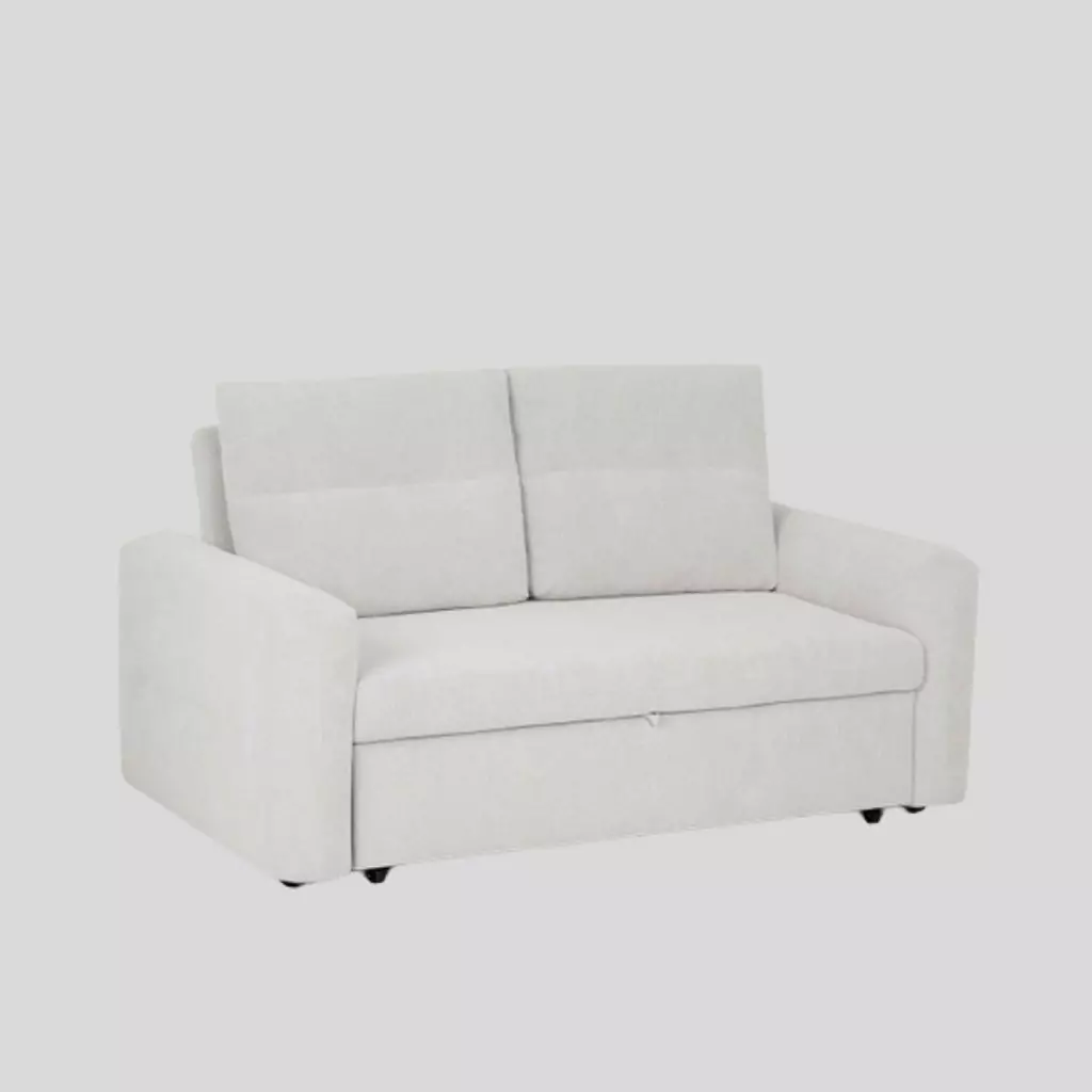 Mika Light Grey Straight Convertible Sofa Bed