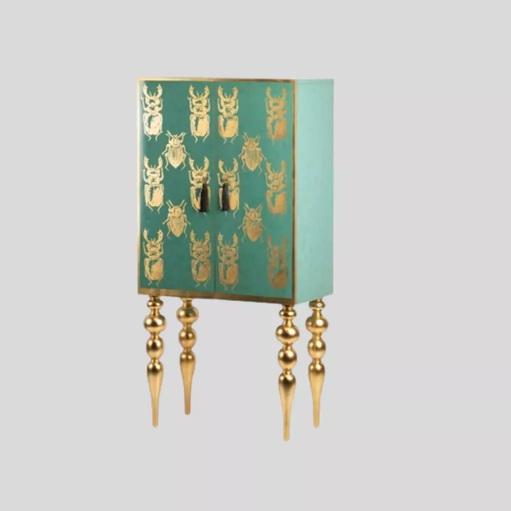 Egypt Printed/Hand Painted Cabinet 78x45x160cm