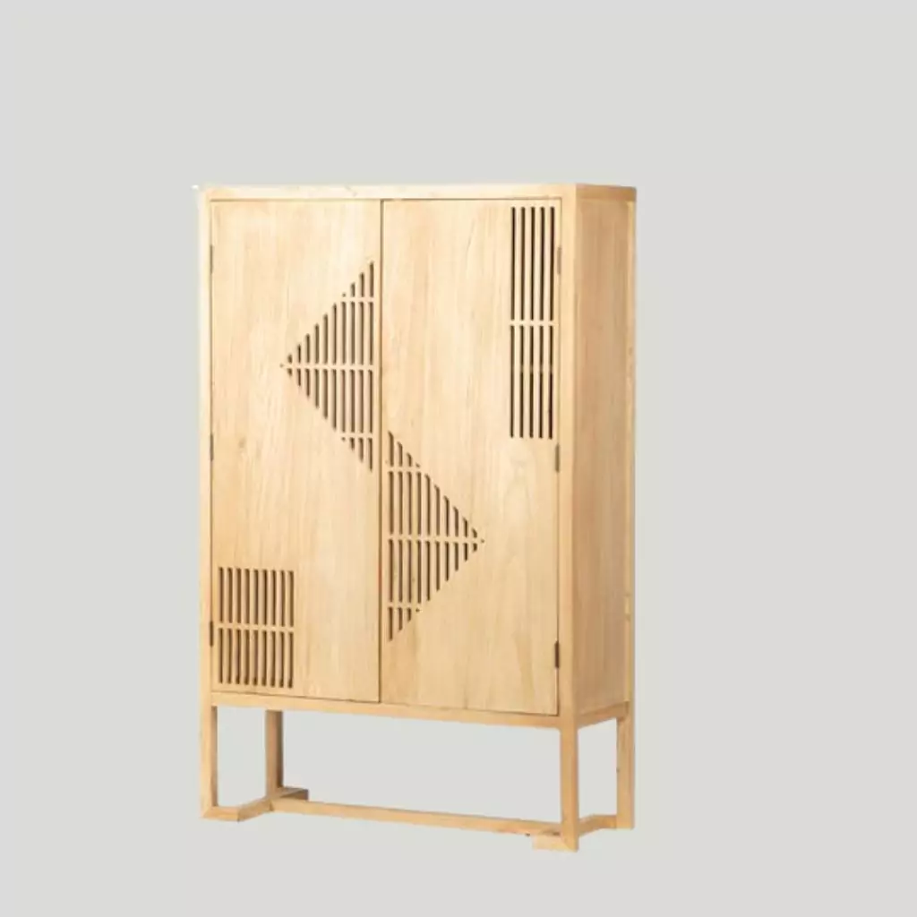 Lopburi Wood Cabinet 110x40x170 Cm