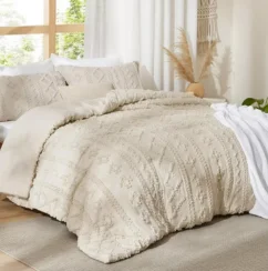 Bedsure Tufted Comforter Set – Boho Farmhouse Embroidered Bedding (2)