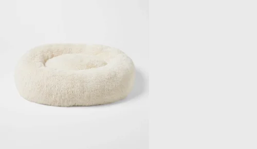 Donut Bolster Dog Bed - Boots & Barkley - Cream (2)