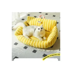 Fairyland - Striped Dopamine Pet Sofa & Bed – Cozy Plush Nest for Cats & Small DogsFairyland™ - Striped Dopamine Pet Sofa & Bed – Cozy Plush Nest for Cats & Small Dogs
