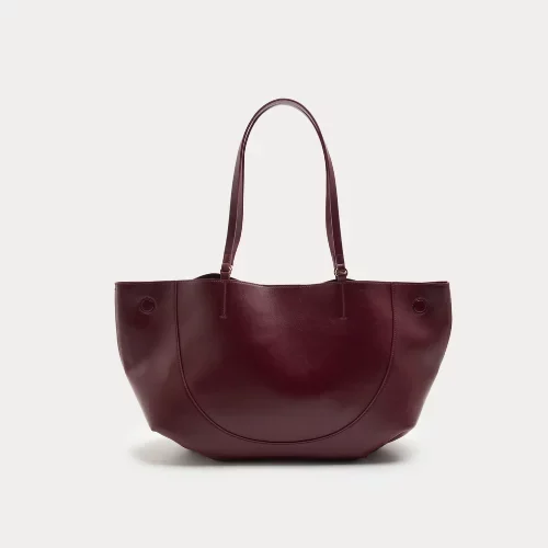 Faux Leather Stitch Detail Tote Bag