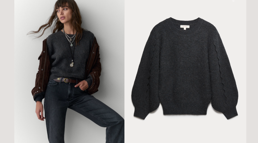 Per Una Knitted Scallop Sleeve Trim Jumper (1)