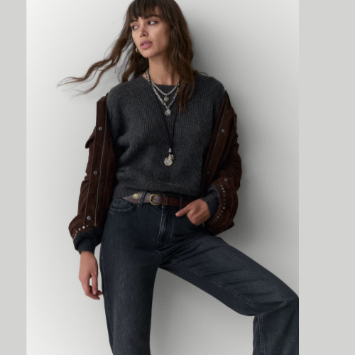 Per Una Knitted Scallop Sleeve Trim Jumper