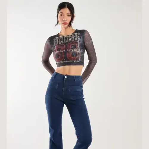 Pink Vanilla Mesh Athleisure Long Sleeve Net Top_converted