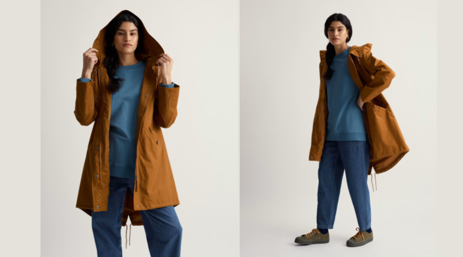 Seasalt Cornwall Linen Rich Waterproof Hooded Longline Coat (1)