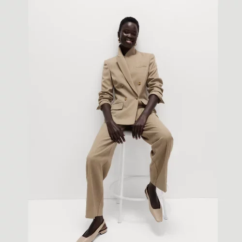 Tailored Double Breasted Oversized Blazer